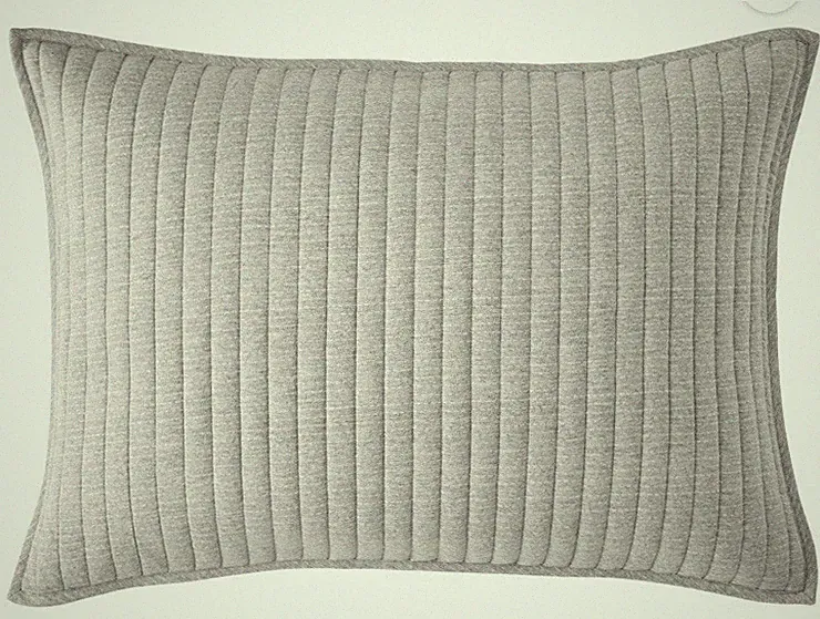 2 Mainstays Extra Soft King Size Pillow Shams Jersey Channel Pillowcases Grey