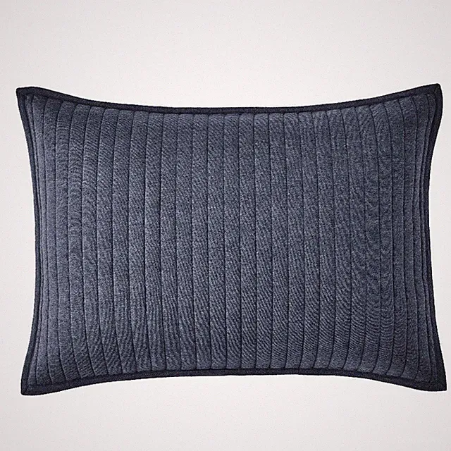2 Pack Soft Jersey King Pillow Sham Indigo Blue Cotton-Rich Decorative Bed