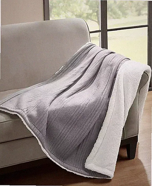 Alpine Valley Jersey Knit Throw, 50" X 60" - Gray