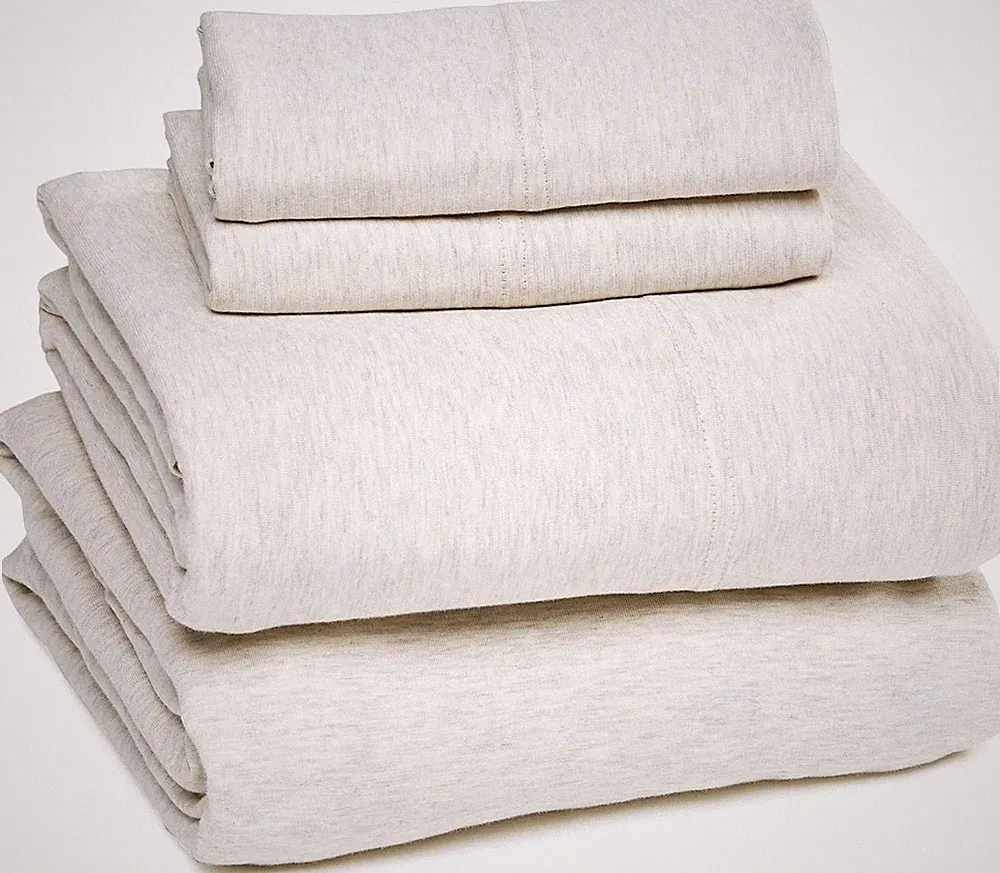 Amazon Basics 4 Piece Breathable 100% Cotton Jersey Knit Sheet Set, FULL SIZE