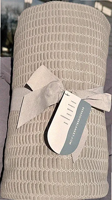 BERKSHIRE REVIVE Jersey Triple Knit Blanket Full/Queen Grey