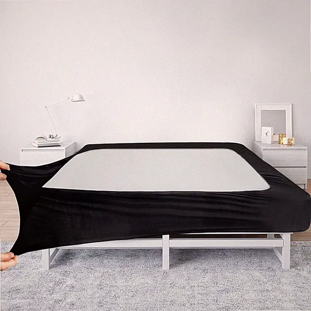 Box Spring Cover Queen Size Jersey Knit & Stretchy Wrap Around 4 Sides