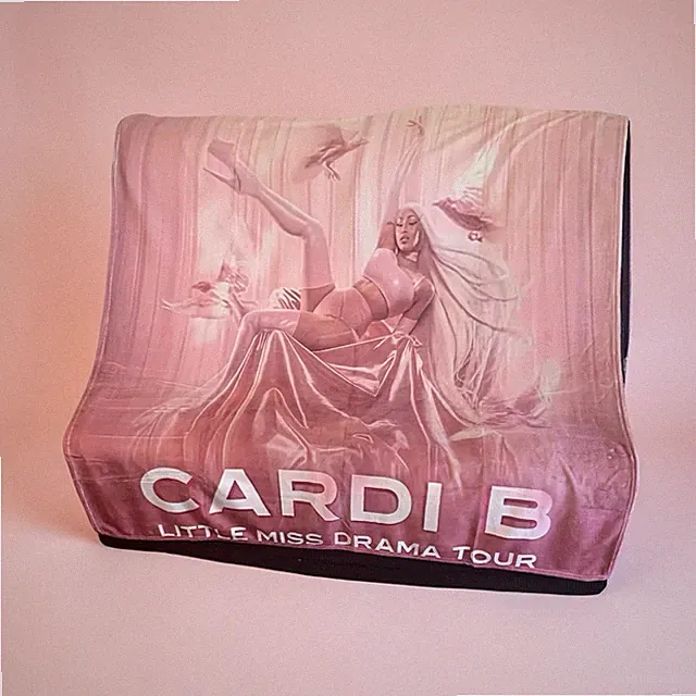 Cardi B Fleece Throw Blanket 50x60 Custom Concert Merch Rap Hip Hop Fan Gift