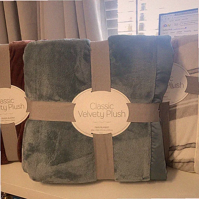 Classic Velvety Plush Blanket, NWT, Pick color and size