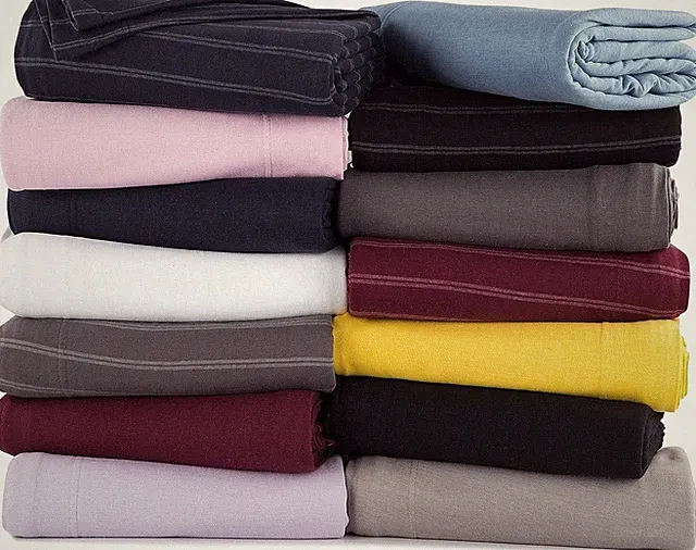 DELANNA Jersey Knit FLAT Sheet Soft Cotton Rich T-Shirt Jersey Top Sheet Only