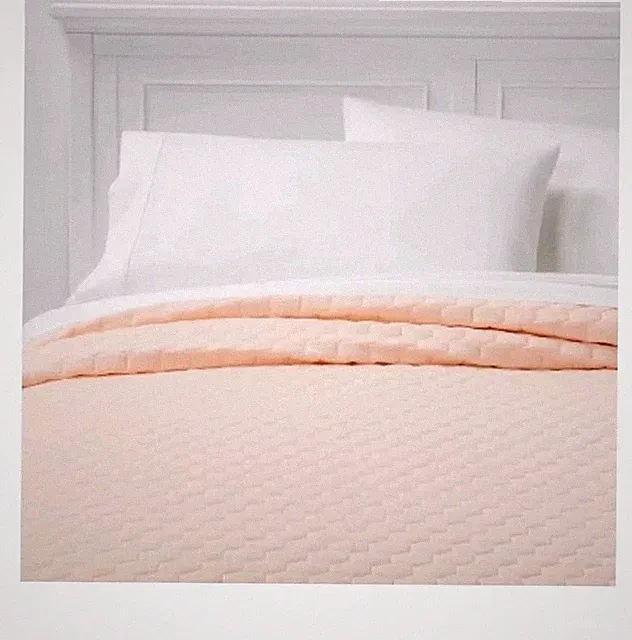 Full/Queen Jersey Quilt Blush Peach - Room Essentials