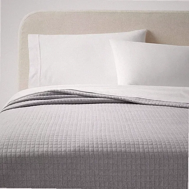 Full/Queen Jersey Quilt Heather Gray - Threshold
