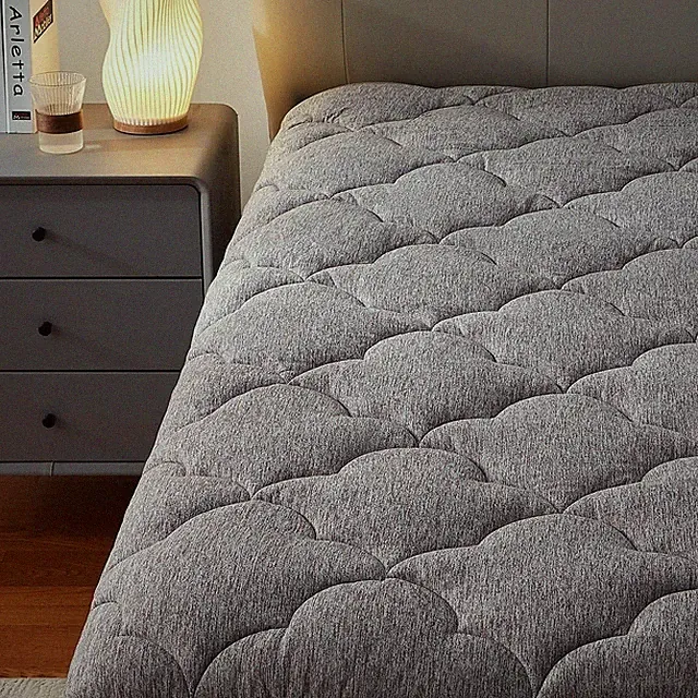 Jersey Knit Mattress Pad, King Mattress Topper, Pillow Top Mattress Cover, Pl...