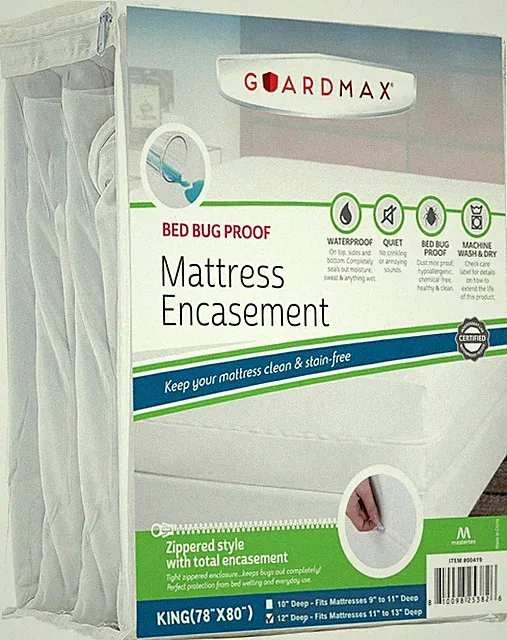 Jersey Knitted Zippered Mattress Encasement Bed Bug Proof Mattress Protector New