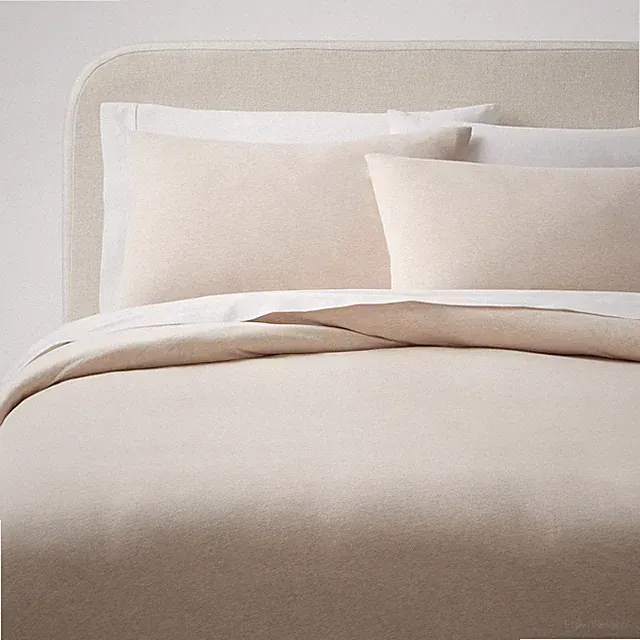King Jersey Duvet and Sham Set Oatmeal Heather - Threshold