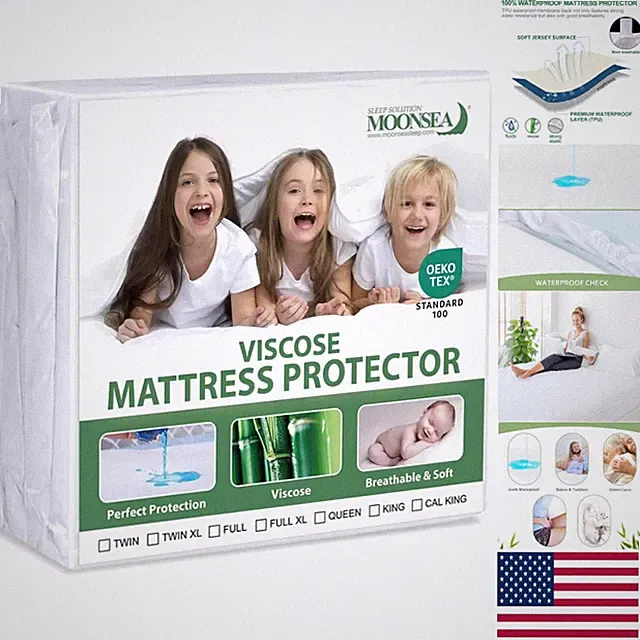 Luxury King Mattress Protector - Breathable Cooling Jersey with 18" Deep Pocket