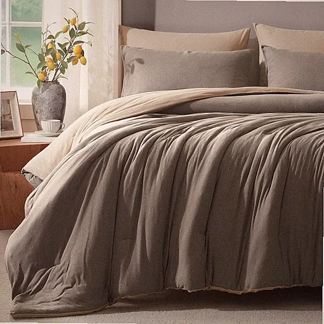 Luxury King Size Jersey Knit Comforter Set - Ultra-Soft All Season Bedding