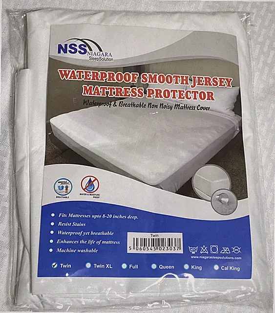 Mattress Protector Twin Bed Niagara Sleep Solution Waterproof Smooth Jersey New