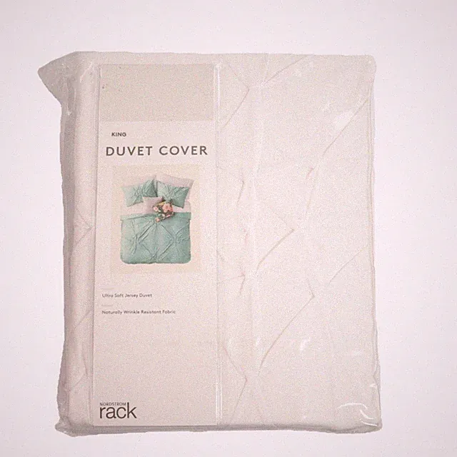 Nordstrom Solid Cotton Ultra Soft Jersey Duvet Cover & 2 Shams King Size