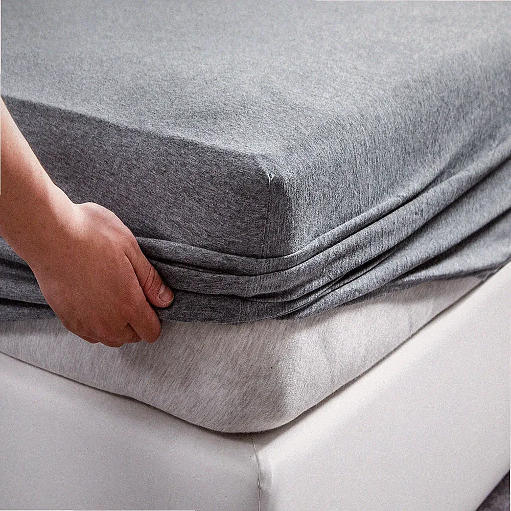 PURE ERA Jersey Knit Cotton Fitted Bottom Sheet ONLY Deep Pocket Up to 15" to 20
