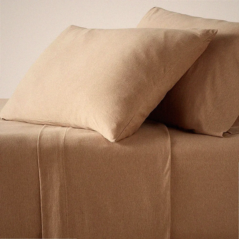 Queen Cotton Jersey Sheet Set Brown Heather - Threshold