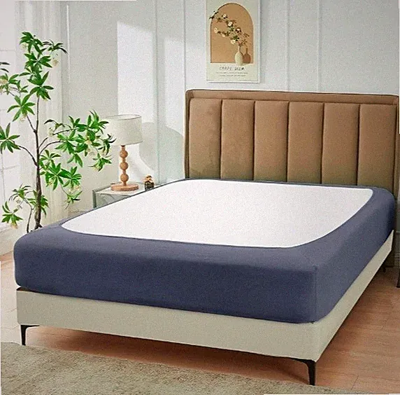 Queen Size Dark Grey Jersey Box Spring Cover - Stretchy Bed Skirt