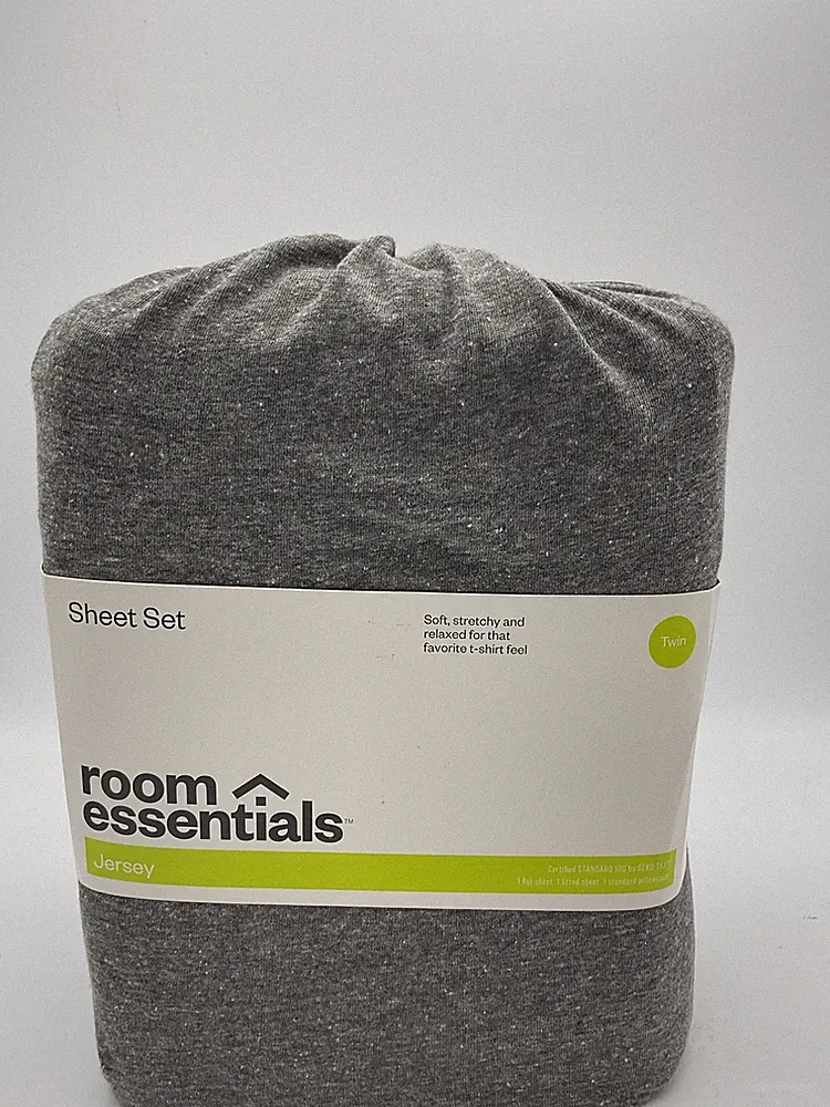 Room Essentials Twin Sheet Set Jersey Gray