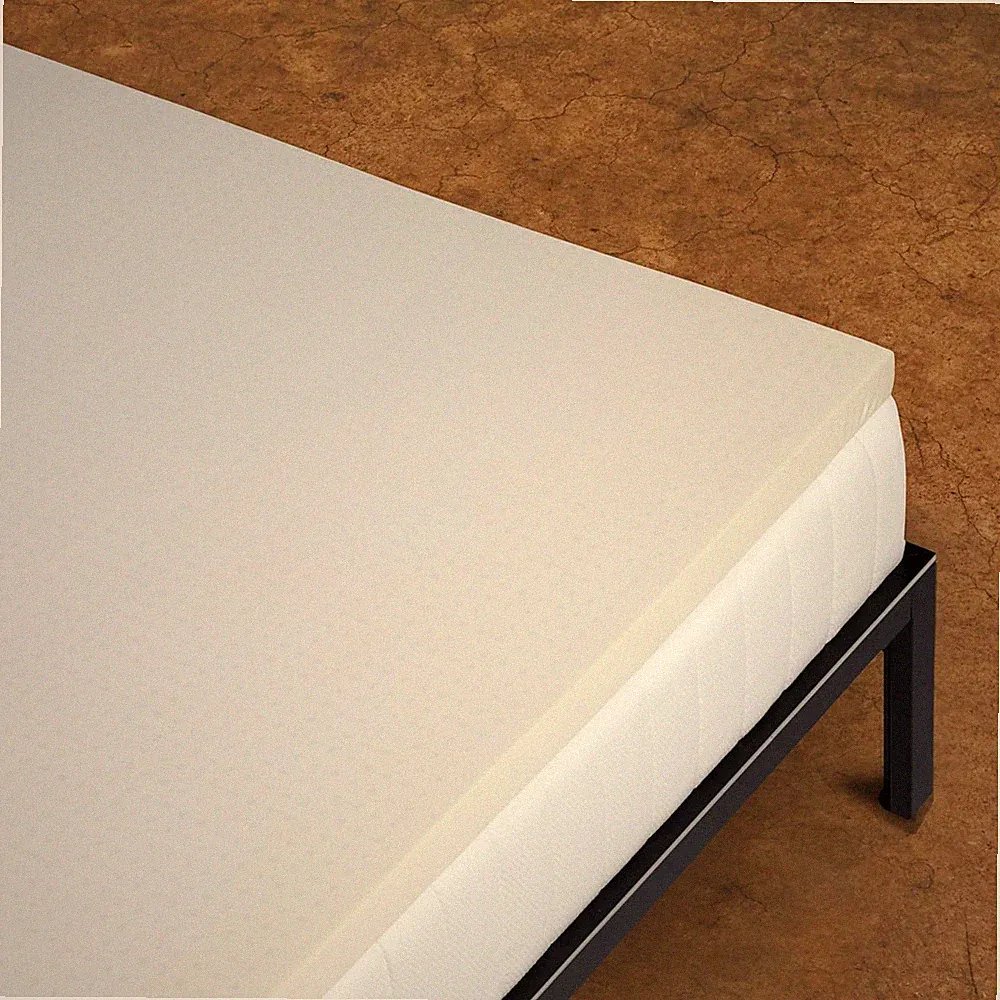 Soft 2-Inch Pure Green Organic Latex Mattress Topper with Jersey Cover - Full Si