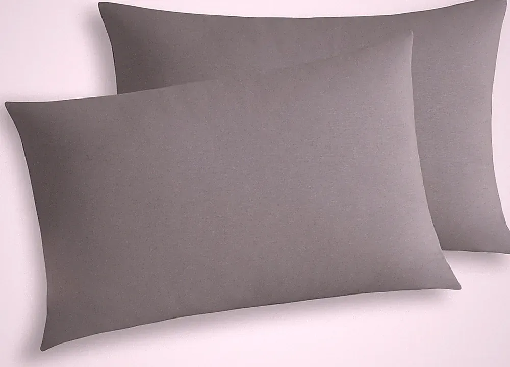 Standard Jersey Knit Pillowcases Set of 2, 100% Cotton Bed Pillow Cases Standard