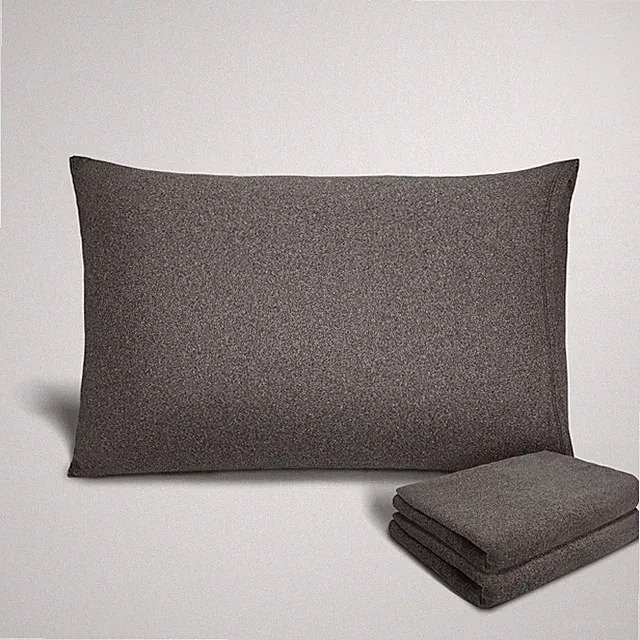 Standard Pillow Cases 2 Pack, Jersey Knit Stretchy, Soft Grey