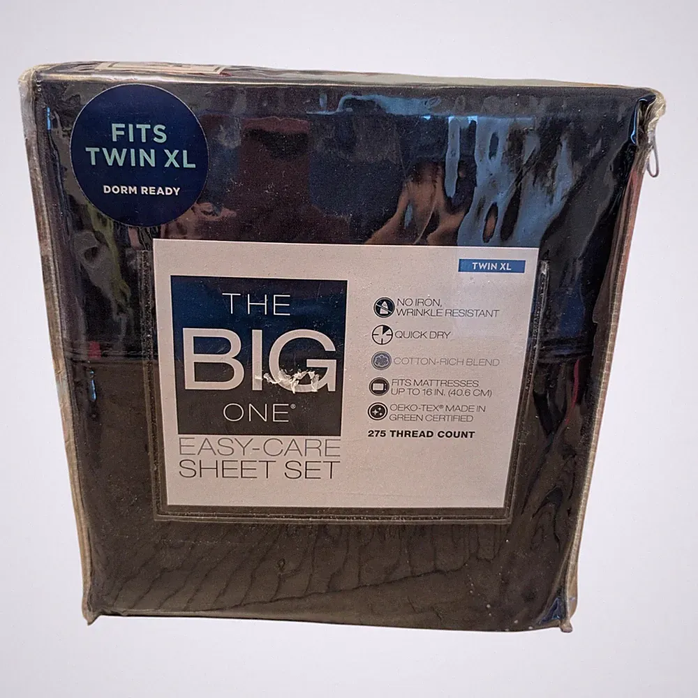 The Big One XL Twin Jersey Knit Sheet Set - Navy Heather