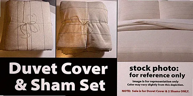 Threshold Jersey Duvet Cover & Sham Set, Oatmeal Heather Striped Full/Queen Size